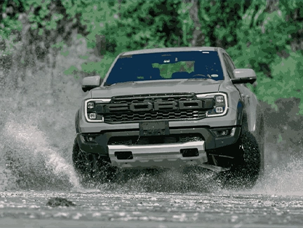 Ford Ranger Front View, FORD lettering grille with C clamp headlamps
