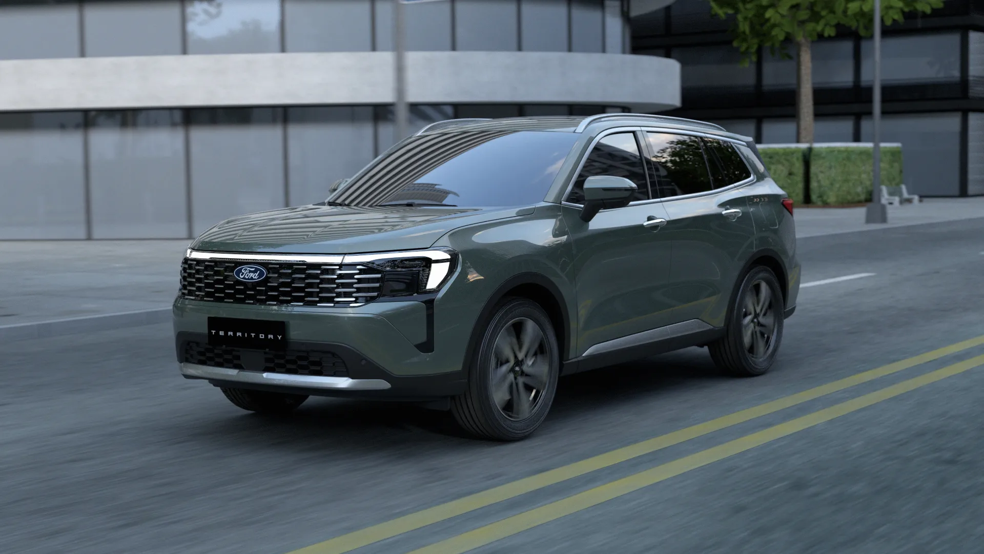 Ford Territory Hybrid in green