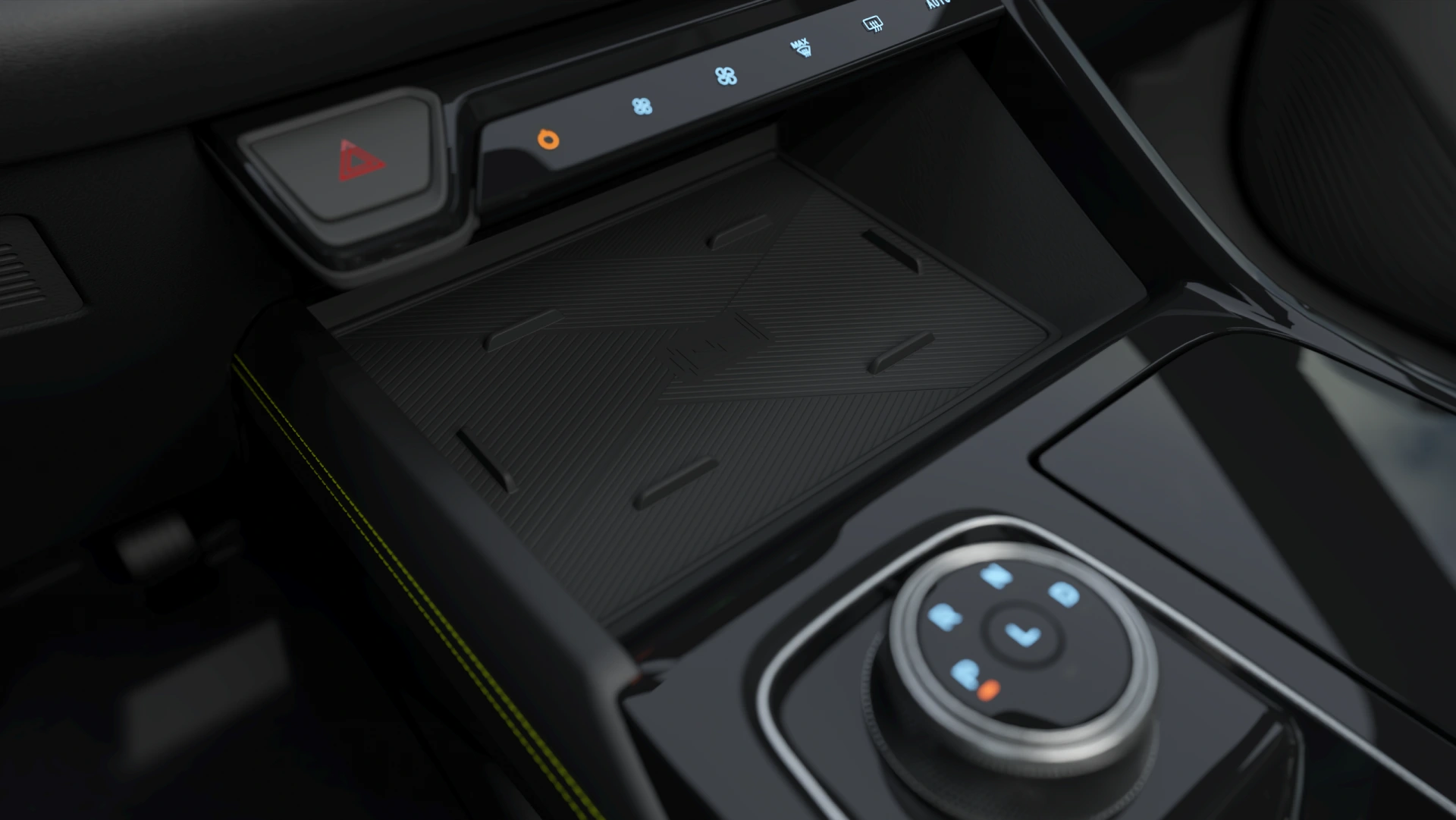 Ford Territory Hybrid interior gear with wireless charging view