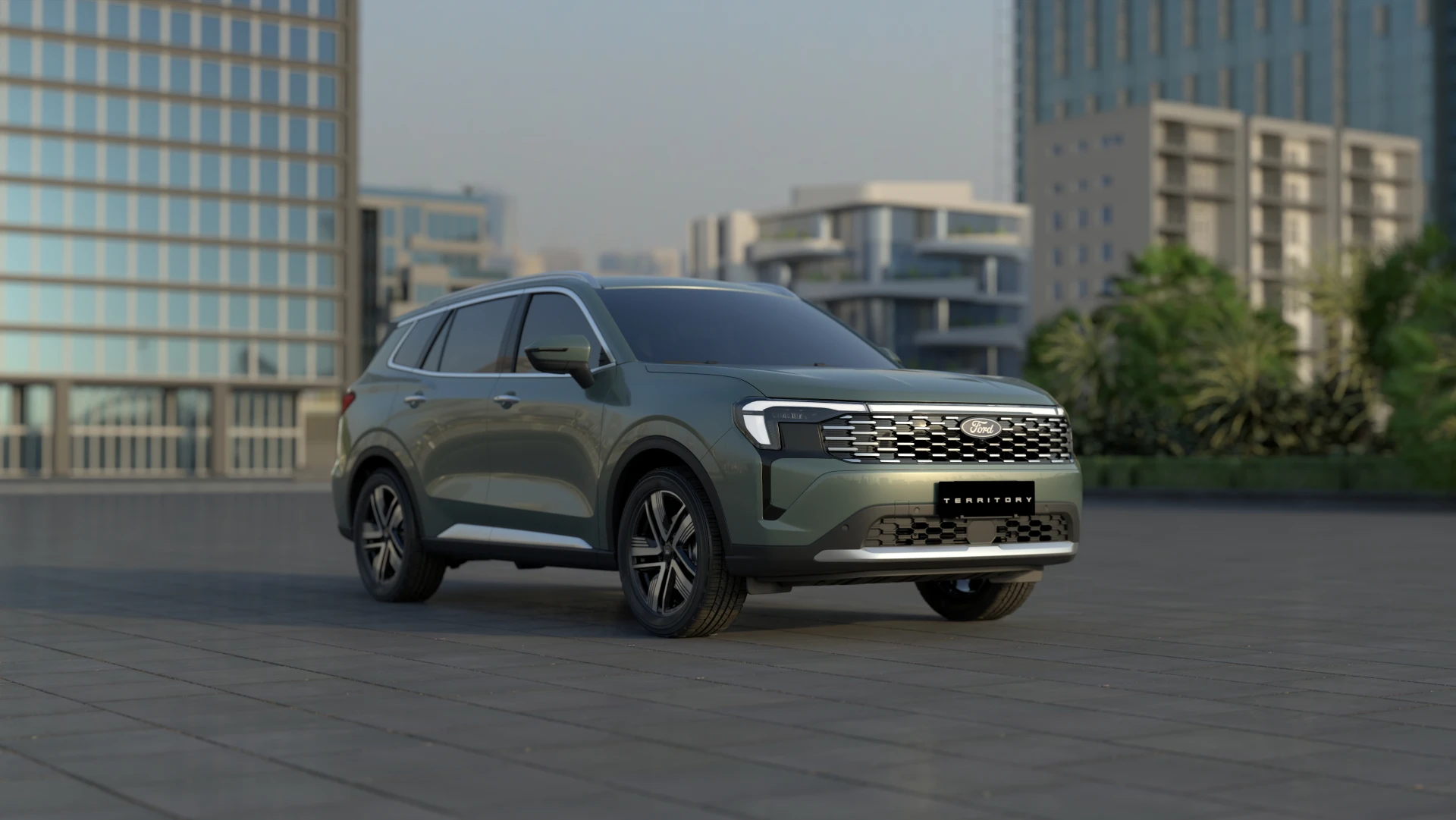 Ford Territory Hybrid in green