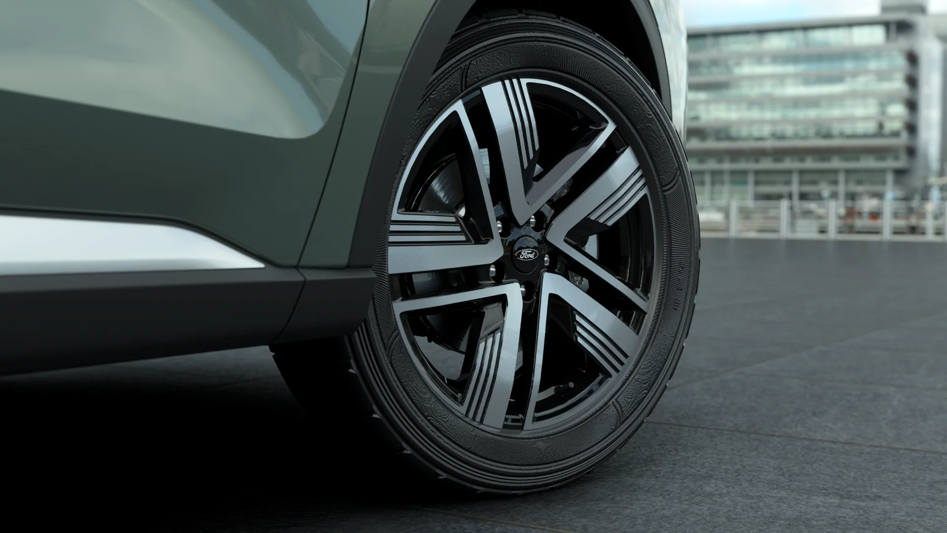 Ford Territory Hybrid close up view of wheels